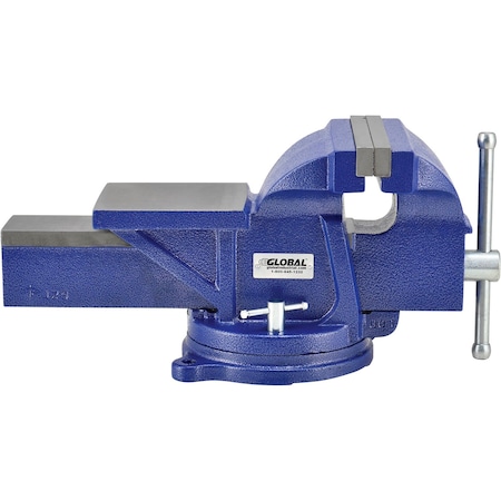 Global Industrial 8in Jaw Width General Purpose Bench Vise W/ Swivel Base 535657